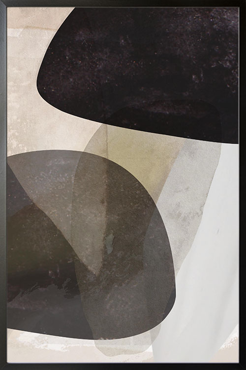 Texture stone shapes Dark earth tone no. 1 Poster