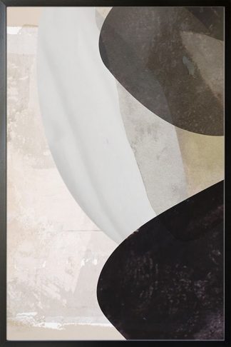 Texture stone shapes Dark earth tone no. 2 Poster