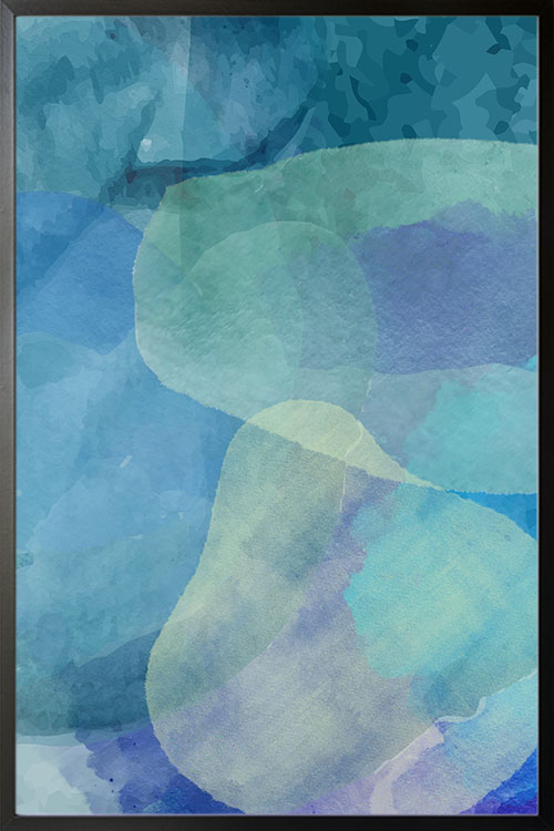 Texture stone shapes Aqua tone no. 1 Poster