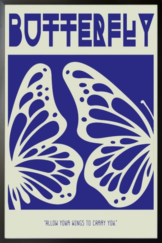 Butterfly graphical icon quotes Poster