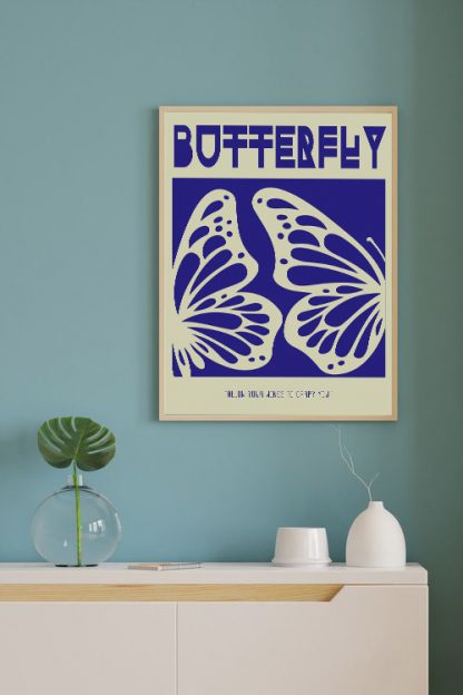 Butterfly graphical icon quotes Poster