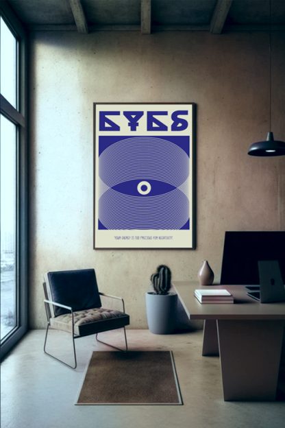 Eye graphical icon quote Poster