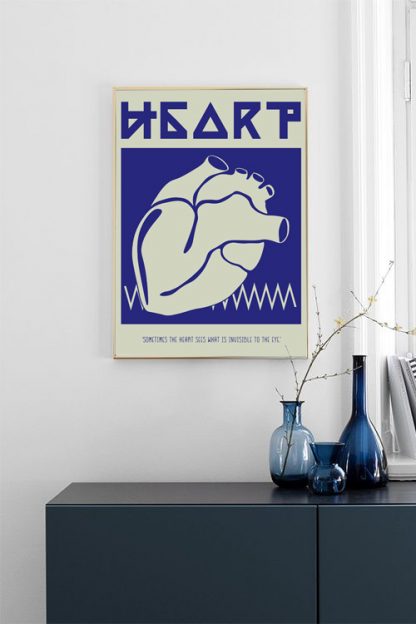 Heart graphical icon quotes Poster