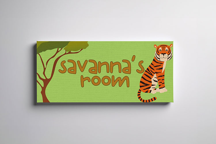 Jungle wilds custom kids room canvas no. 1