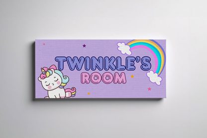 Unicorn custom kids room canvas