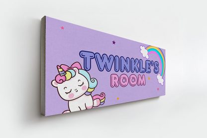 Unicorn custom kids room canvas