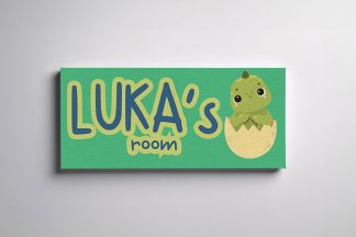 Dinosaur custom kids room canvas