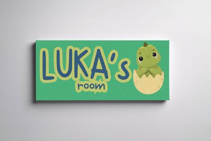 Dinosaur custom kids room canvas