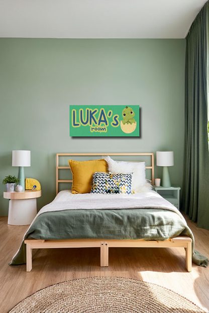 Dinosaur custom kids room canvas