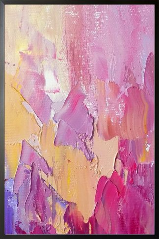 Abstract with dynamic shades of pink no. 1 poster