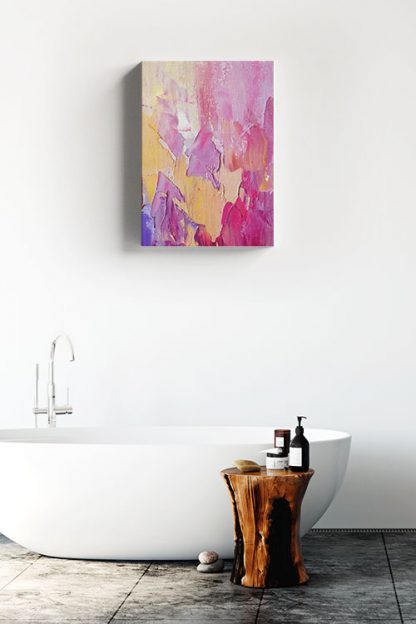 Abstract with dynamic shades of pink no. 1 canvas