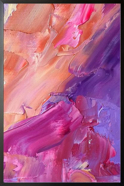 Abstract with dynamic shades of pink no. 2 poster