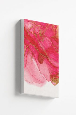 Abstract pink with gold dust canvas