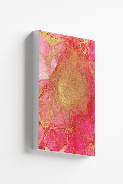 Abstract pink with gold dust no. 2 canvas