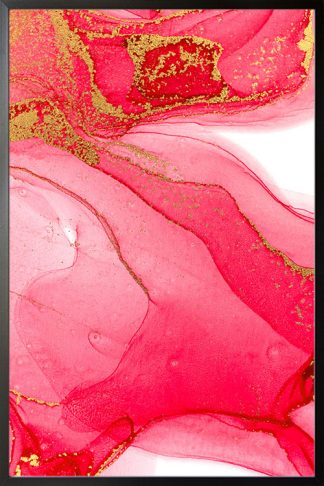 Abstract pink with gold dust no. 3 poster