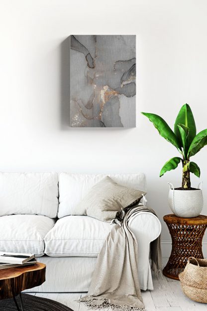 Abstract gray shade with gold dust no. 1 canvas