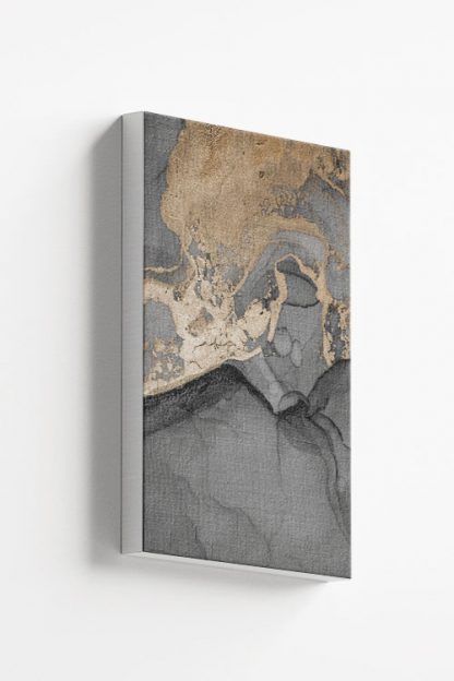 Abstract gray shade with gold dust no. 2 canvas