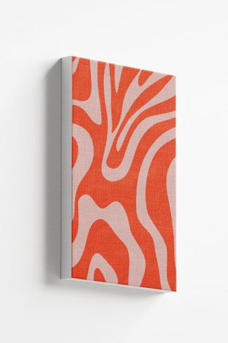 Liquify orange and shapes canvas