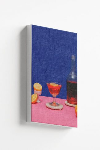 Gin cocktail in artistic view canvas