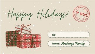 Personalized Christmas gift card tag