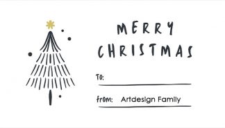 Minimalist personalized Christmas gift card tag this Christmas season.